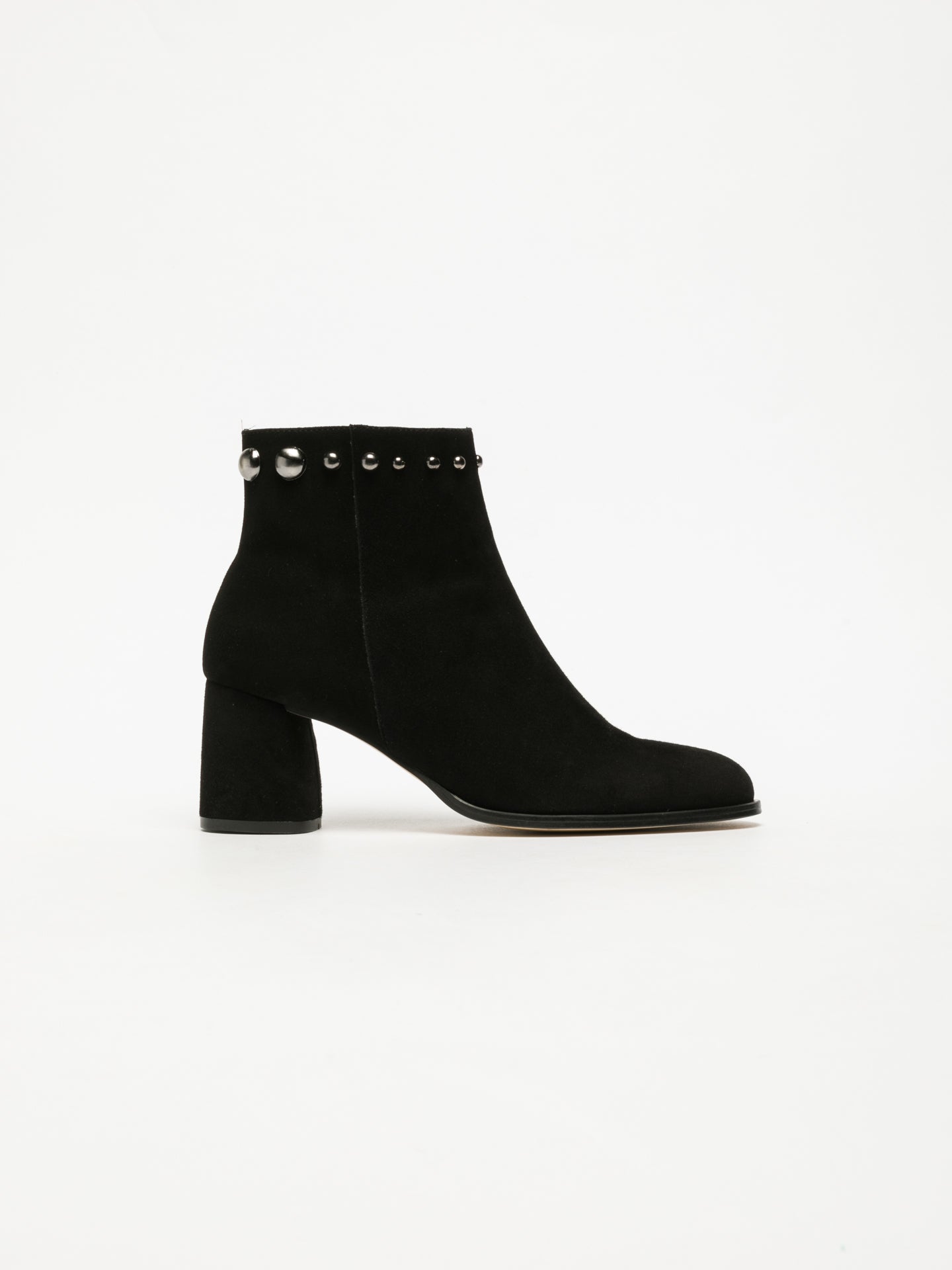 Sofia Costa Black Studded Ankle Boots